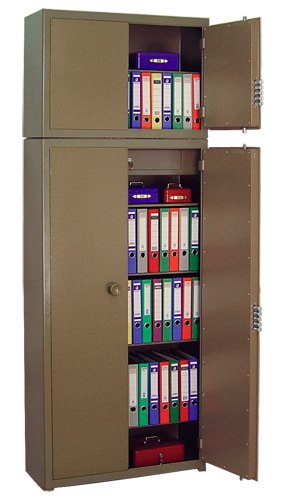 Сейф D-82G с антресолью D-ANT G, цвет бежево-оливковый (цвет 38/34)