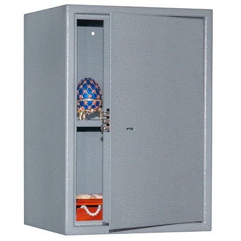 Сейф AGATE AS 5K (цвет светло-серый шагрень) — открытый.