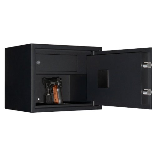 Сейф AGATE AS 3038T EL - открытый. Цвет черный дымчатый.