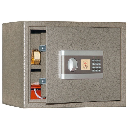 Мебельный сейф AGATE AS 3038T EL. Цвет серый с эффектом молотковой эмали.