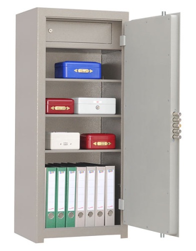 Сейф офисный D-21G (внутреннее устройство, цвет №38 муар).