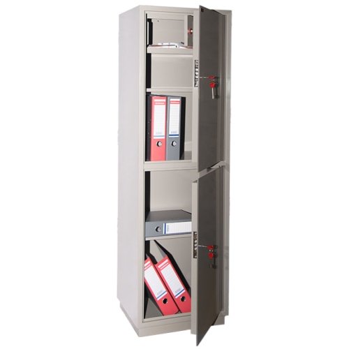 Шкаф КБС-032Т — открытый, с установленными папками А4.