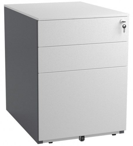 Тумба офисная NP-405 FL2, составная цветовая схема RAL 7024/9006 под заказ.