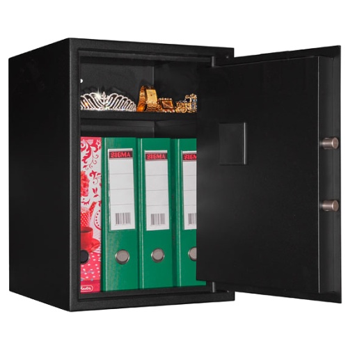 Сейф AGATE AS 5035 EL (цвет дымчато-чёрный) — внутреннее устройство.