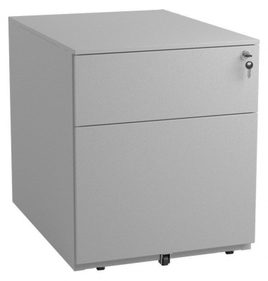 Тумба офисная Практик NP-404 FL, цветовая схема RAL 9006 под заказ.