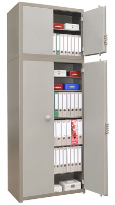 Сейфовый шкаф D-81.500 G с установленной антресолью D-ANT.500 G.