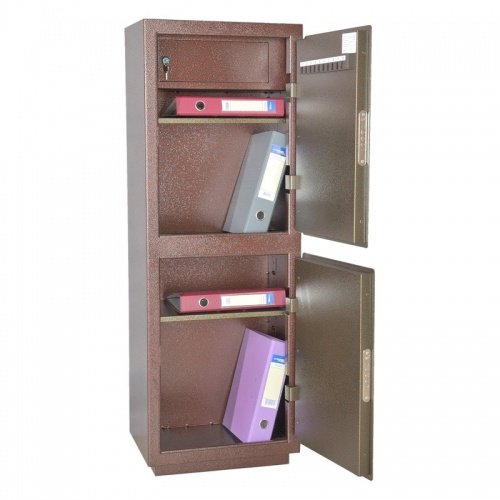 Бухгалтерский сейф Меткон МБ-21К (открытый, внутреннее устройство)