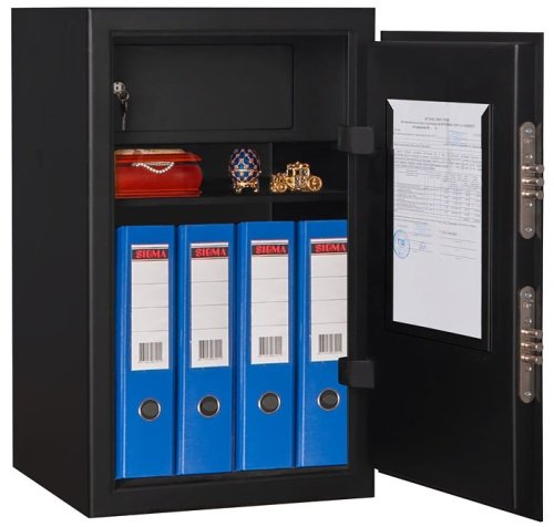 Сейф US 412 — открытый, цвет чёрный.