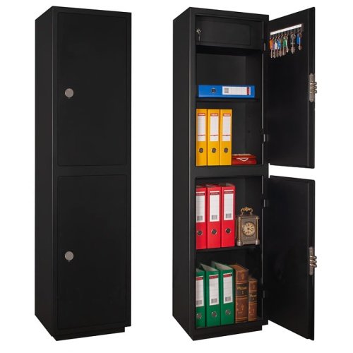 Офисный сейф AGATE A-174 2C (цвет черный дымчатый)