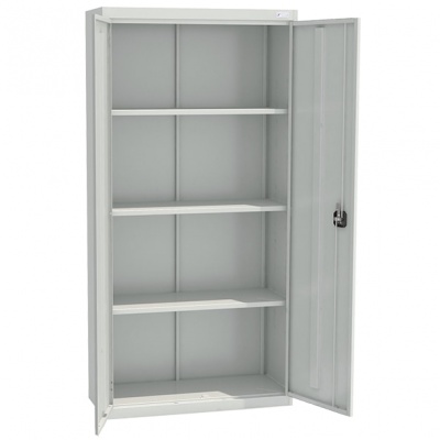 Архивный металлический шкаф ШХА-900(40) - открытый, внутреннее устройство.