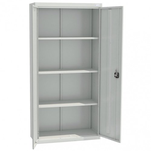 Архивный металлический шкаф ШХА-900(40) - открытый, внутреннее устройство.