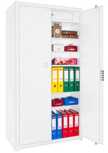 Сейфовый шкаф D-82.500 G, бело-серебристый (цвет 28)