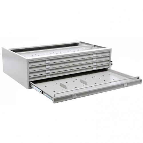 Картотека А0-05/2 (открытый ящик, прижимная планка, 2 разделителя)