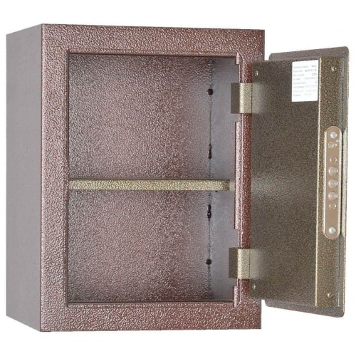 Бухгалтерский сейф Меткон МБ-10В (открытый, внутреннее устройство)