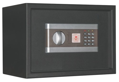 Сейф AGATE AS 2535 EL — закрытый. Цвет дымчато-черный.