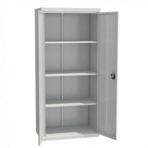 Архивный металлический шкаф ШХА-850(50) - открытый, внутреннее устройство.