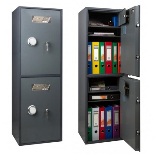 Двухсекционный офисный сейф SAFEtronics NTL-62MEs/62MEs