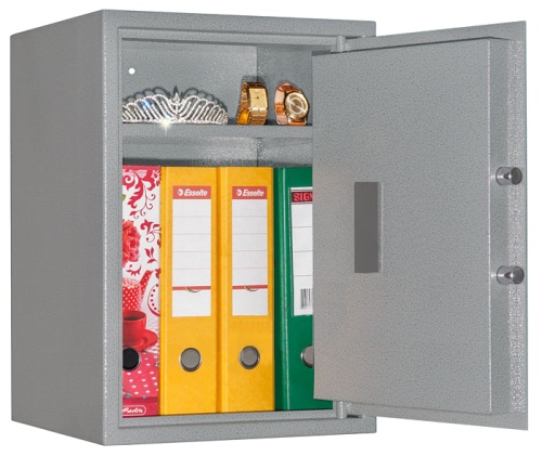 Сейф AGATE AS 5035 EL (цвет светло-серый шагрень) — внутреннее устройство.