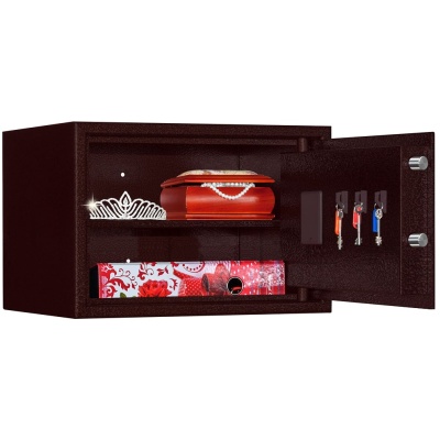 Сейф AGATE SV 3044 EL K (цвет медный антик) — внутреннее устройство.