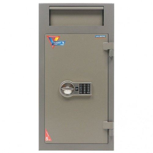 Депозитный сейф Valberg ASD-32 EL (закрытый, вид спереди)