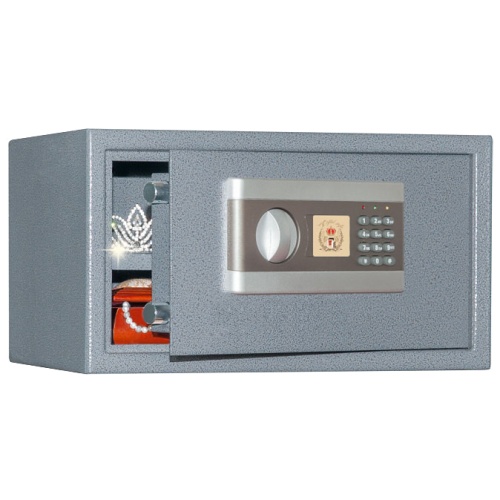 Мебельный сейф AGATE AS 2340 EL, цвет серый с эффектом молотковой эмали.