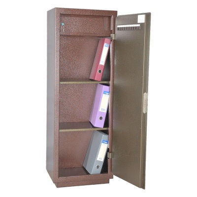 Сейф бухгалтерский МБ-19К (открытый, внутреннее устройство)