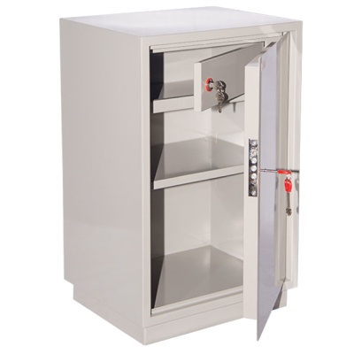 Бухгалтерский шкаф КБС-012Т — открытый, пустой.