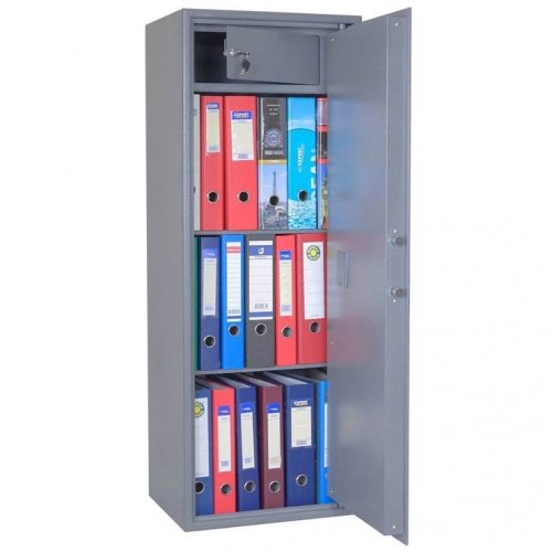 Сейф ШБМ 120Э (открытый, внутреннее устройство)