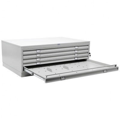 Картотека А1-05/0 (открытый ящик, прижимная планка, 2 разделителя)