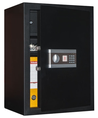 Бухгалтерский сейф AGATE LT-63EL, цвет дымчато-чёрный.