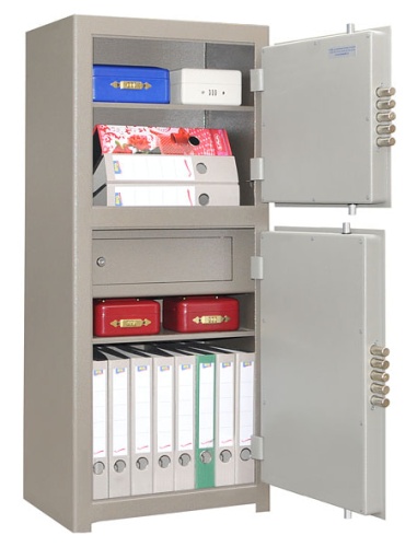 Сейф офисный D-20G (внутреннее устройство, цвет №38 муар).