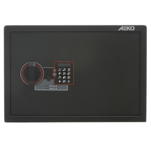 Сейф SH-28.EL NEW (вид спереди, кодовая панель, жк-дисплей)