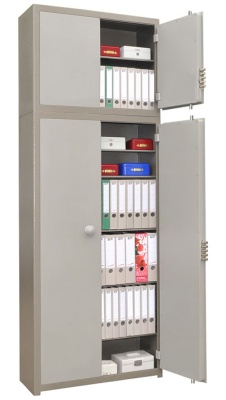 Сейфовый шкаф D-81G с установленной антресолью D-ANT G.