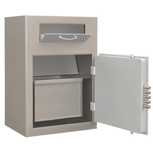 Депозитный сейф DN-14 G — открытый, внутреннее устройство.